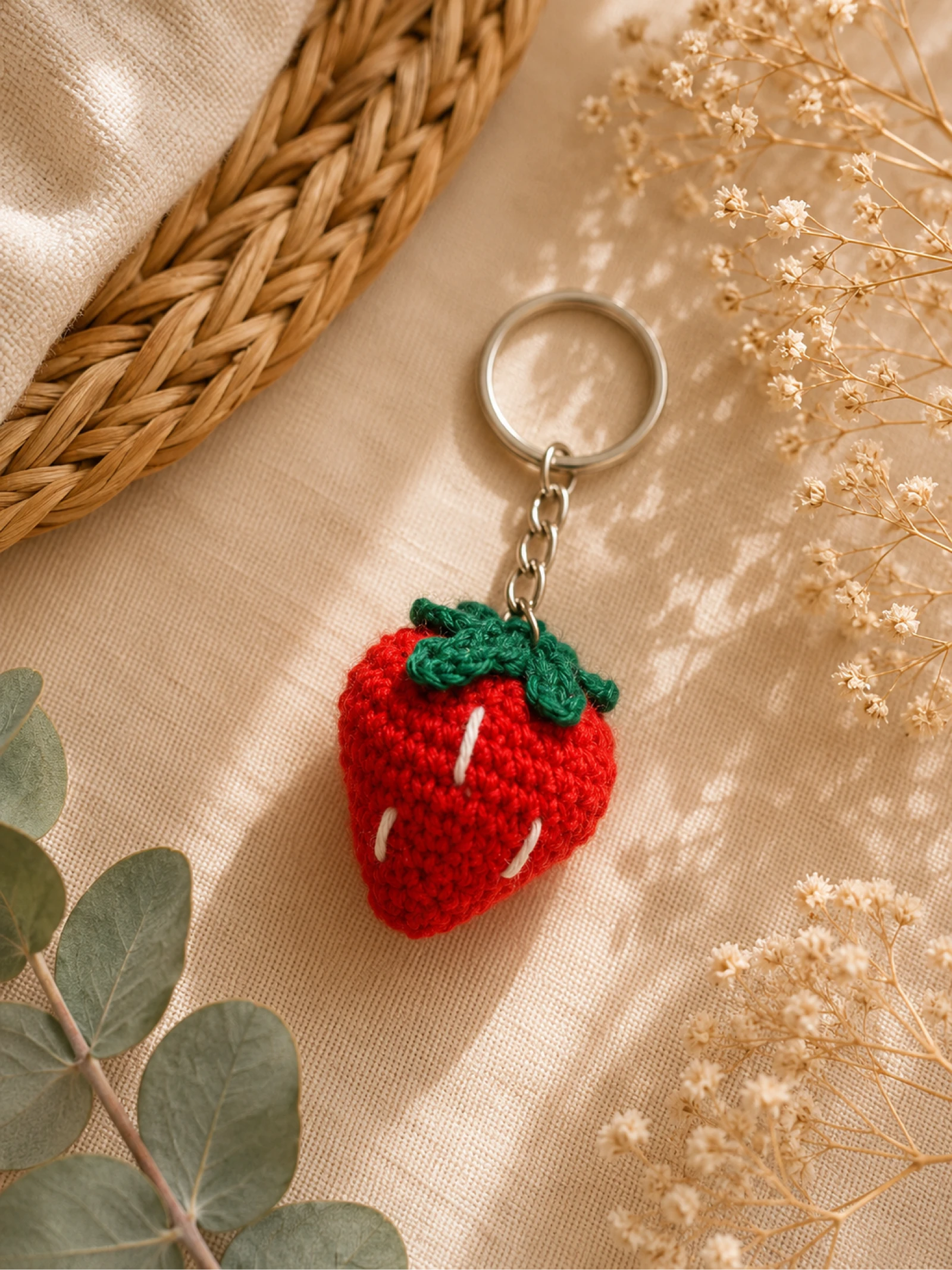 Porte clé fraise 